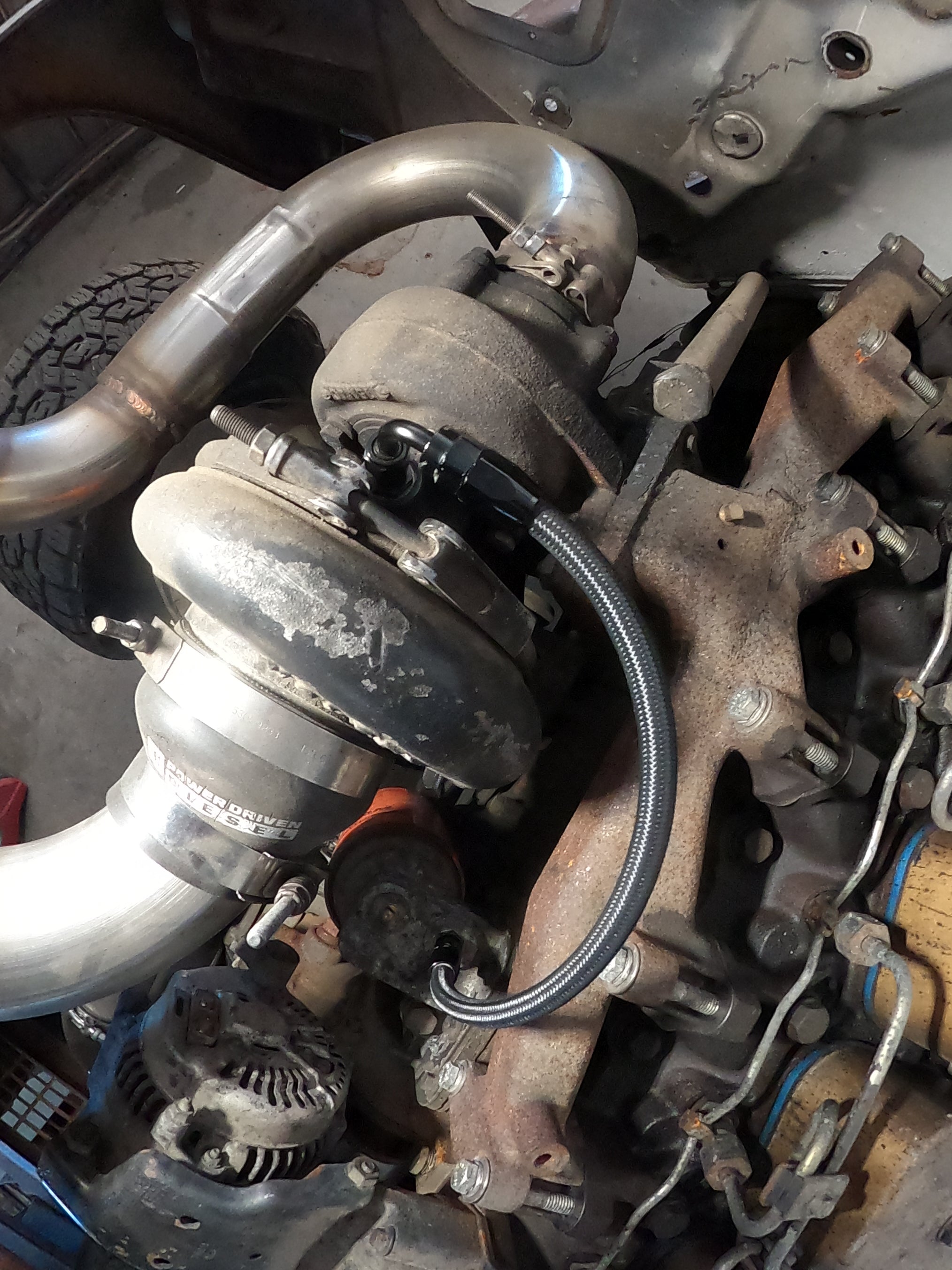 1994-2002 Cummins turbo oil feed line