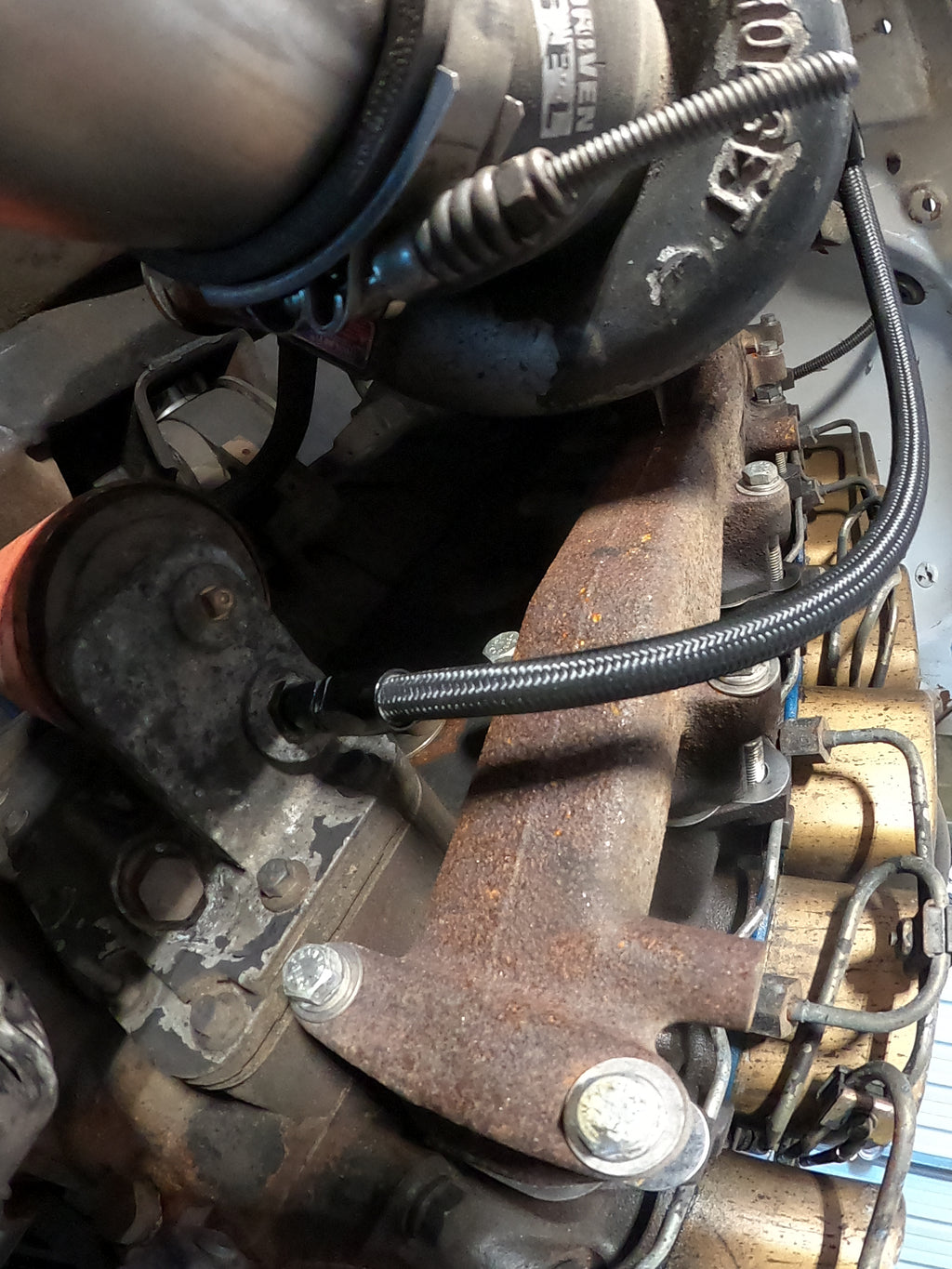 1994-2002 Cummins turbo oil feed line