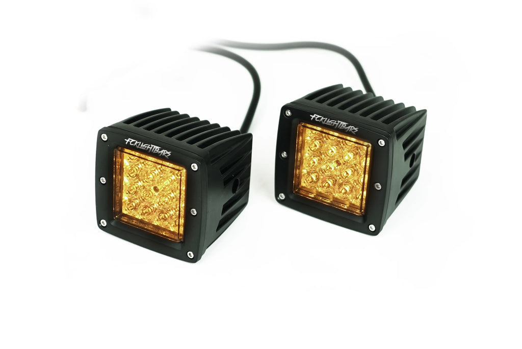 FCKLightBars Dual Purpose Chase Pods AMBER/WHITE [SOLD AS PAIR]